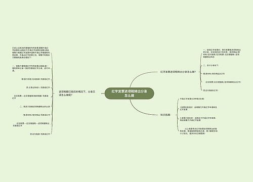 红字发票进项税转出分录怎么做