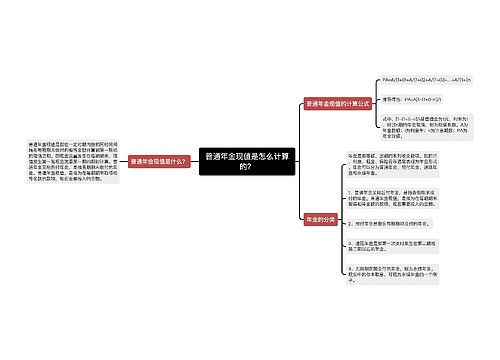 普通年金现值是怎么计算的？