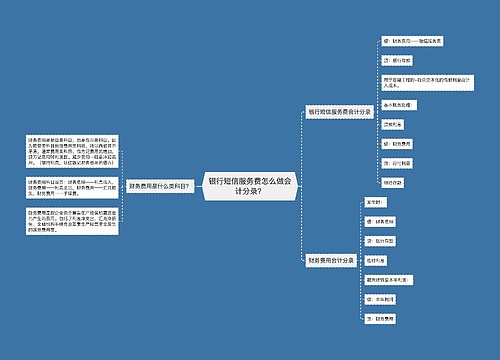 银行短信服务费怎么做会计分录？