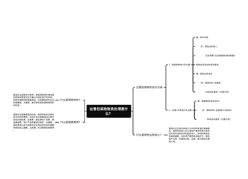 出售包装物账务处理是什么？