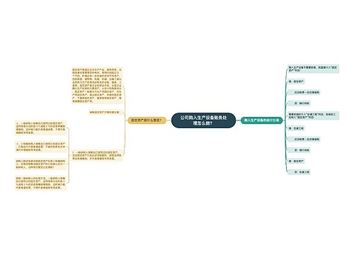 公司购入生产设备账务处理怎么做？