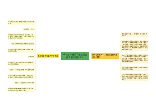 成本分析模式下最佳现金持有量如何计算？