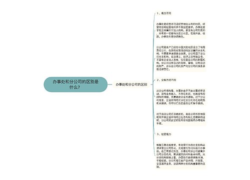 办事处和分公司的区别是什么？