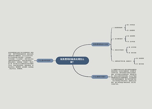 财务费用的账务处理怎么做？