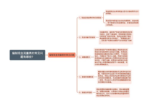 编制现金流量表的常见问题有哪些？