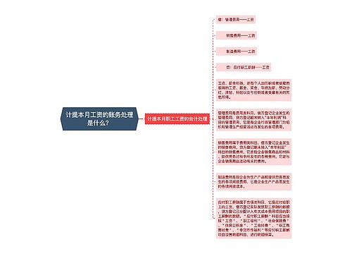 计提本月工资的账务处理是什么？