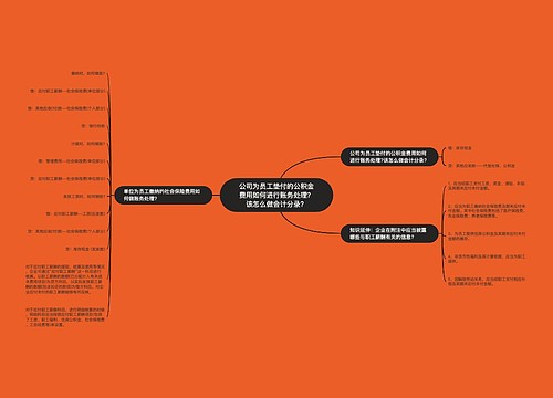 公司为员工垫付的公积金费用如何进行账务处理？该怎么做会计分录？思维导图