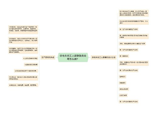 供电车间工人薪酬账务处理怎么做？