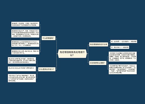 免征增值税账务处理是什么？