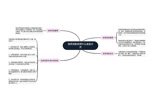 信用贷款采用什么发放方式