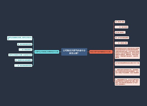公司购买天然气的会计分录怎么做？思维导图