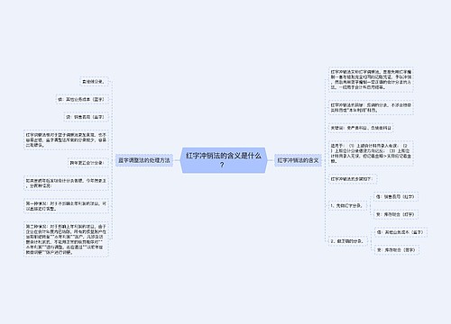 红字冲销法的含义是什么？