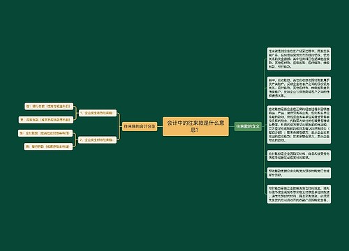 会计中的往来款是什么意思？