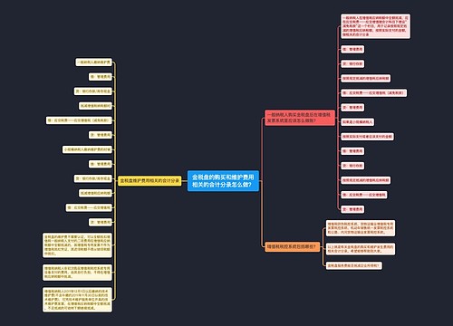 金税盘的购买和维护费用相关的会计分录怎么做？思维导图