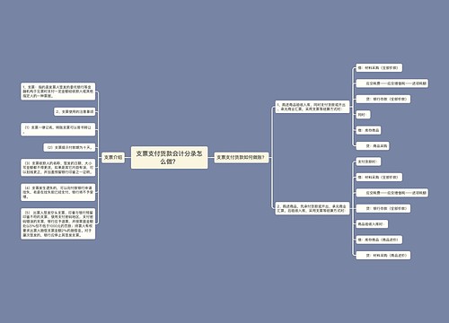 支票支付货款会计分录怎么做？思维导图