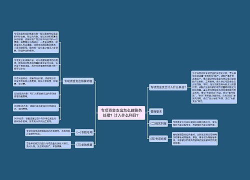 专项资金支出怎么做账务处理？计入什么科目？