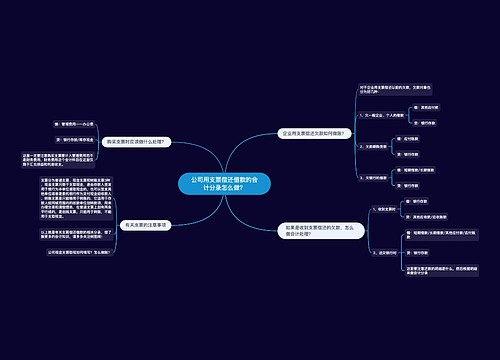 公司用支票偿还借款的会计分录怎么做？思维导图