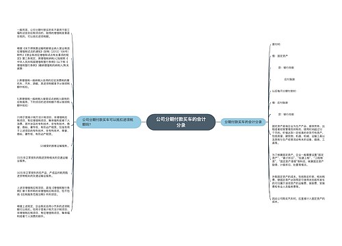 公司分期付款买车的会计分录