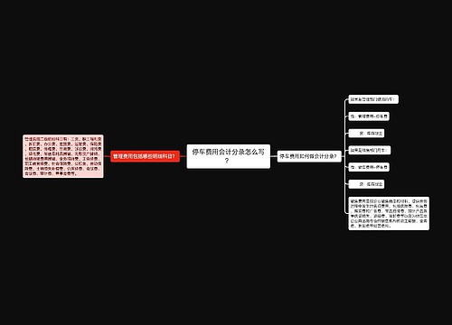 停车费用会计分录怎么写？