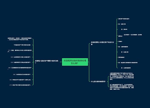 改造租用设备的账务处理怎么做？