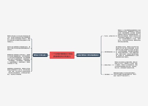 一个合格的管理会计师应具备哪些知识和能力