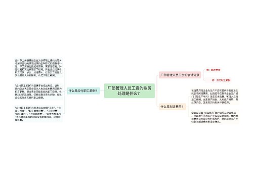 厂部管理人员工资的账务处理是什么？