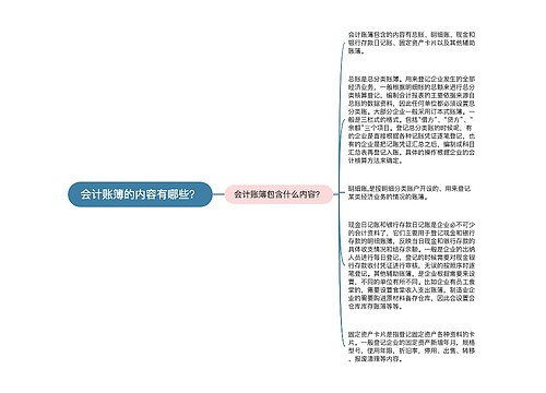 会计账簿的内容有哪些？