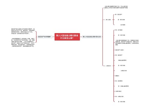 购入大型设备分期付款会计分录怎么做？