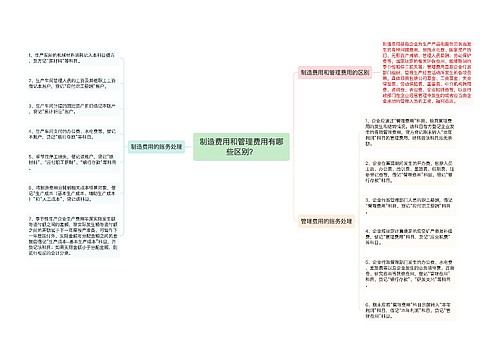 制造费用和管理费用有哪些区别？