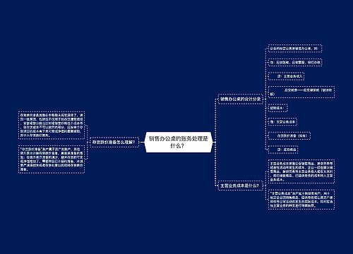 销售办公桌的账务处理是什么？