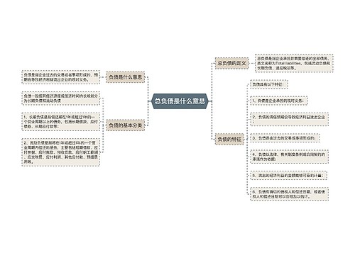 总负债是什么意思