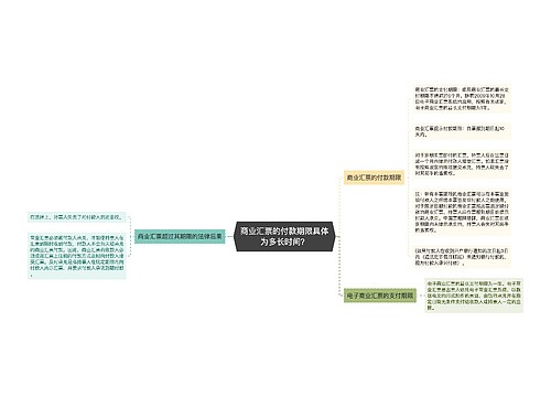 商业汇票的付款期限具体为多长时间？