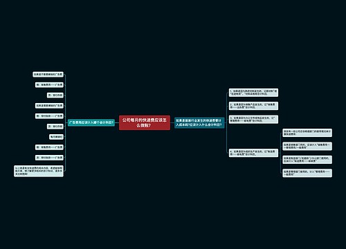 公司每月的快递费应该怎么做账？