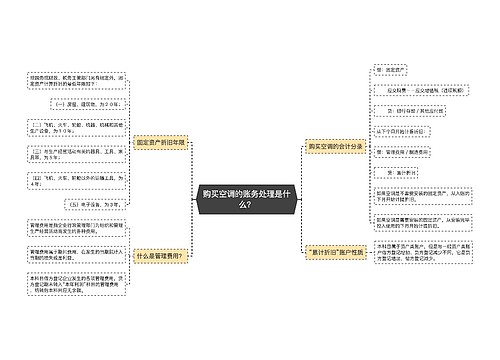 购买空调的账务处理是什么？