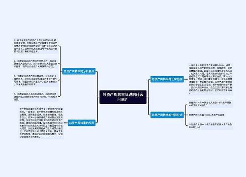 总资产周转率低说明什么问题？