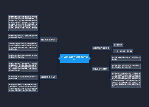 办公用品账务处理如何做？