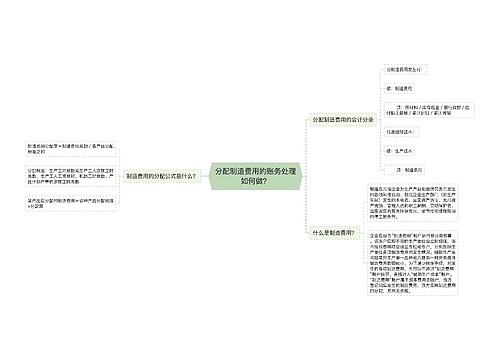 分配制造费用的账务处理如何做？