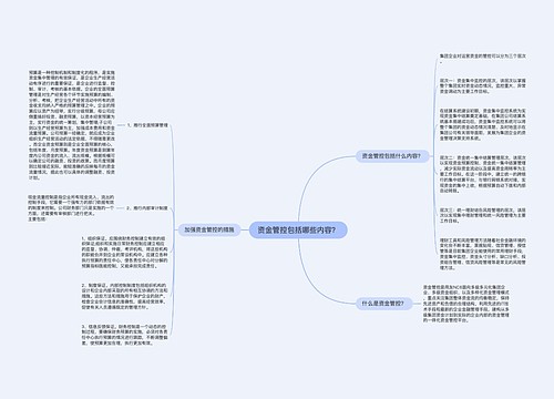 资金管控包括哪些内容？