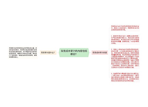 存货成本审计的内容包括哪些？