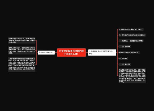 企业收到发票未付款的会计分录怎么做？