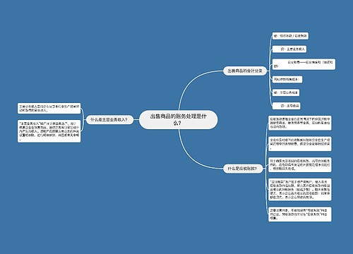 出售商品的账务处理是什么？