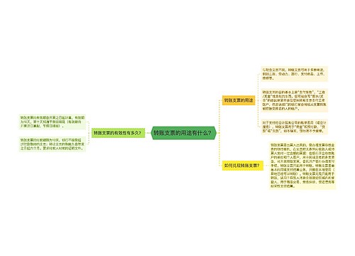 转账支票的用途有什么？