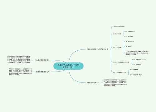 集团公司控股子公司如何做账务处理？