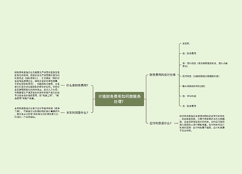 计提财务费用如何做账务处理？