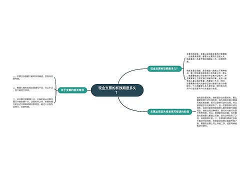 现金支票的有效期是多久？