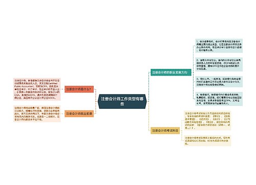 注册会计师工作类型有哪些