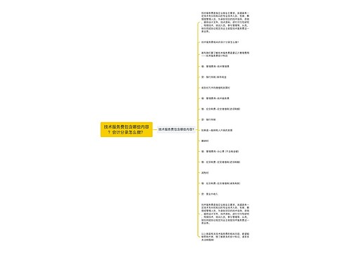 技术服务费包含哪些内容？会计分录怎么做？思维导图