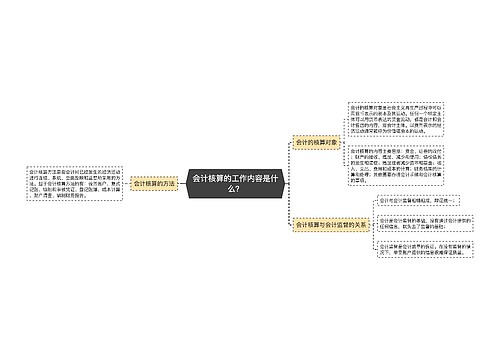 会计核算的工作内容是什么？