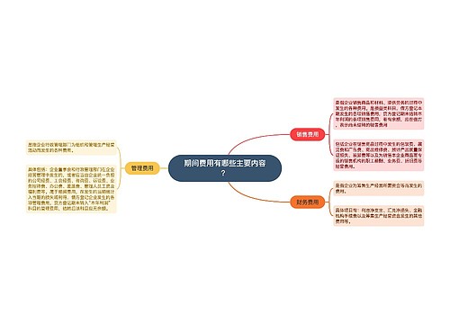 期间费用有哪些主要内容？