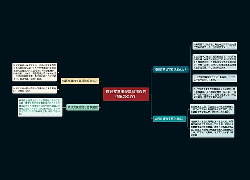 转账支票出现填写错误的情况怎么办？